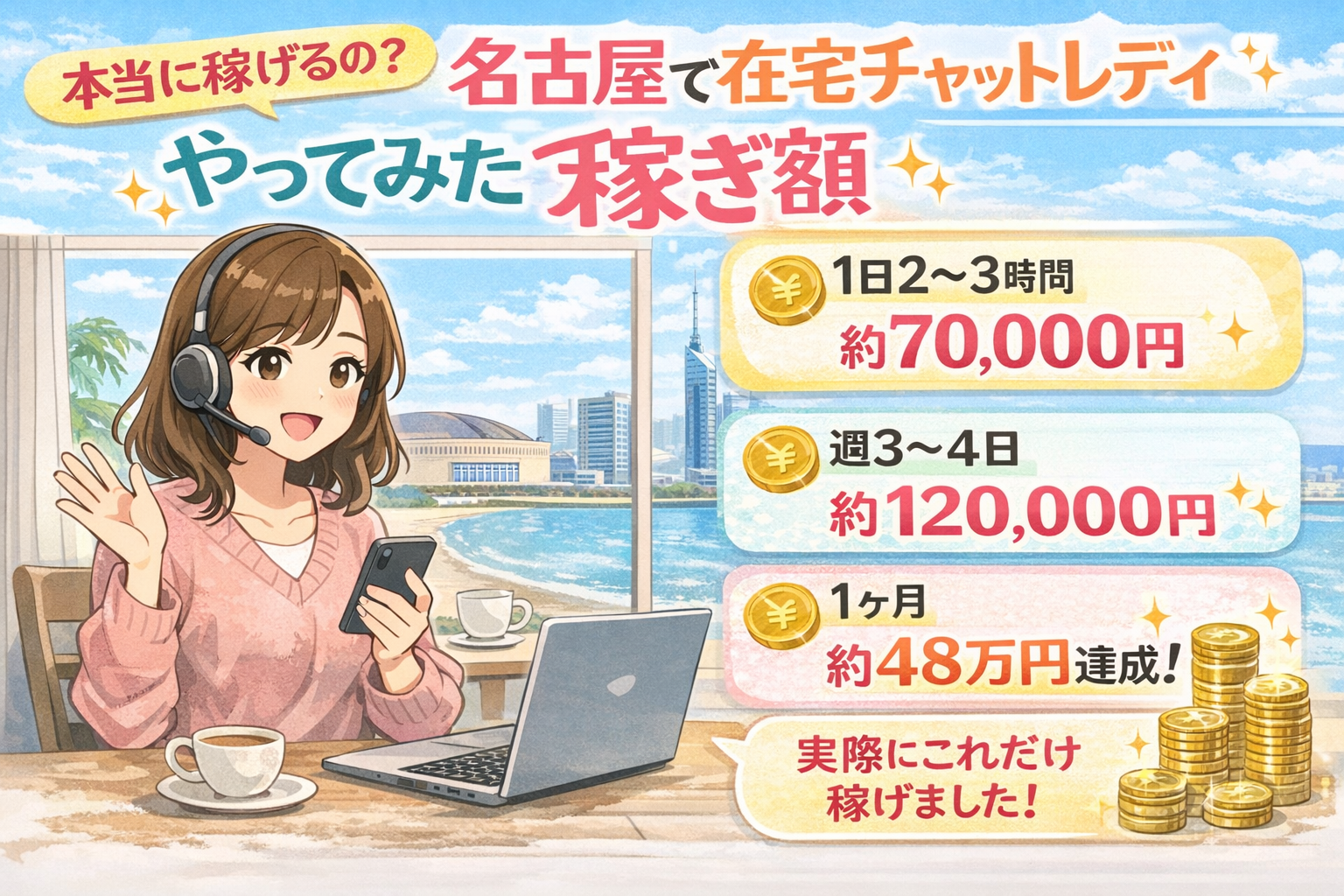 名古屋で在宅チャットレディやってみた｜主婦でも月5〜15万円は本当に可能？リアル体験談